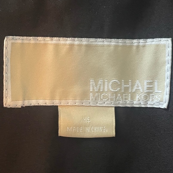 Michael Kors Softshell Moto Coat Belted Funnel Neck Hidden Hood - Picture 6 of 16